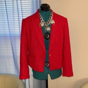 Ann Taylor Vibrant Red Blazer